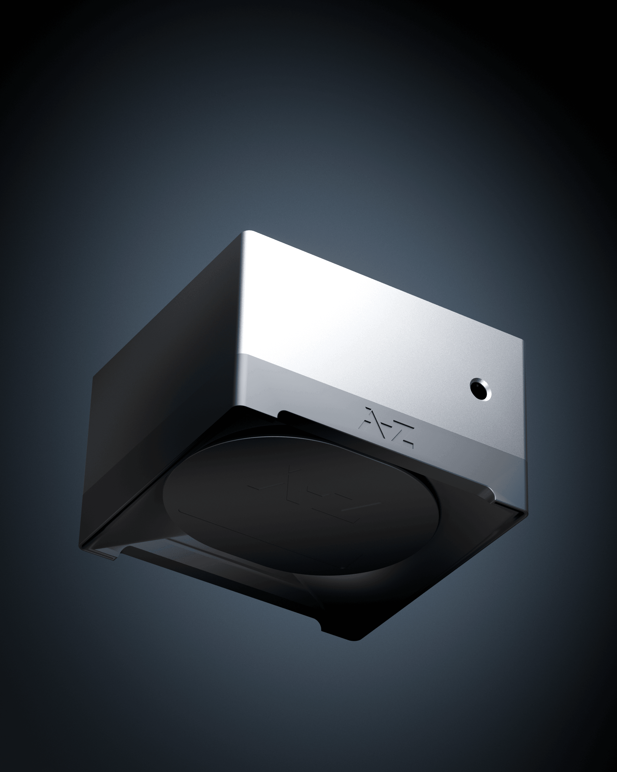 Brane von oben mit A-Z-Logo auf dunkelblauem Hintergrund